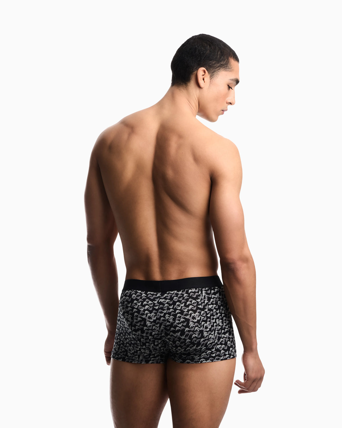 Boxer briefs in an all-over logo print jersey