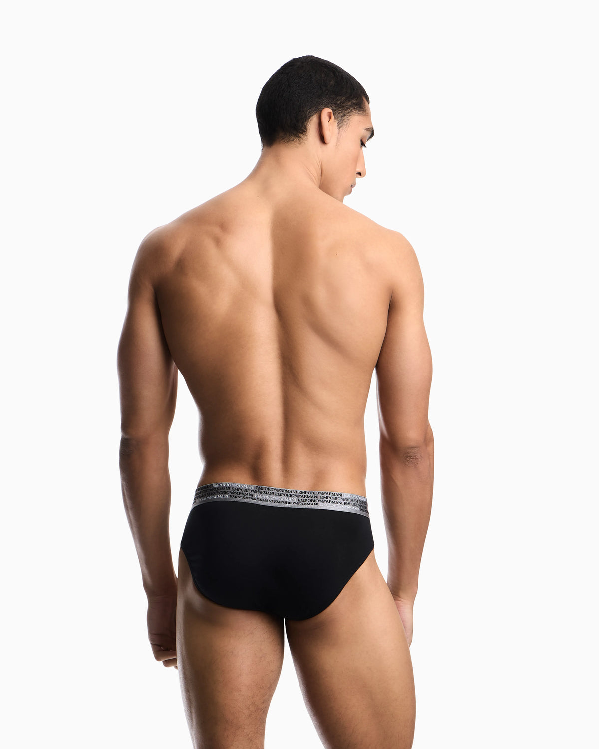 Two-pack of cotton jersey briefs with logo waistband