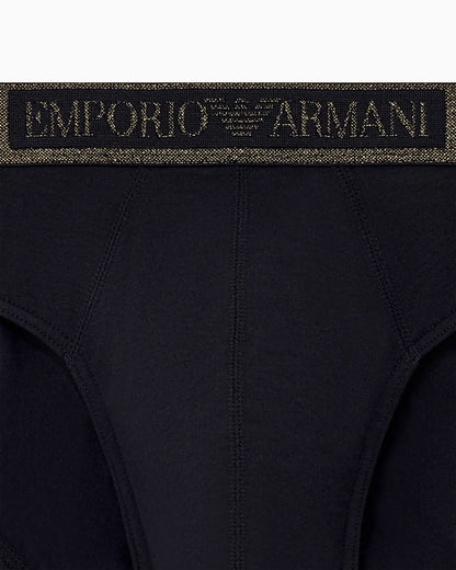 Two-pack cotton jersey briefs with an elastic waistband