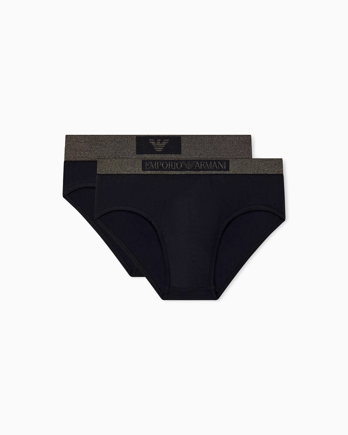 Two-pack cotton jersey briefs with an elastic waistband