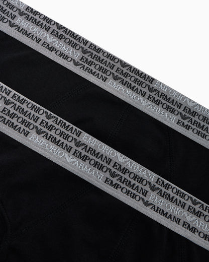 2-pack cotton jersey boxer briefs with elastic waistband