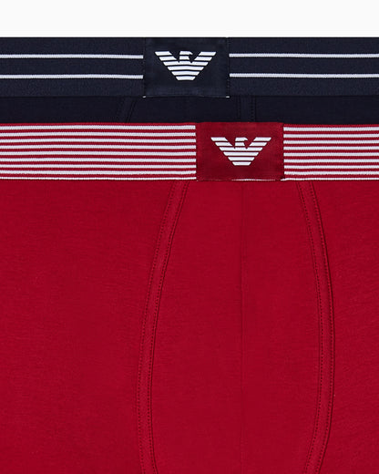 Two-pack of logo label organic jersey boxer briefs