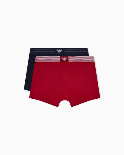 Two-pack of logo label organic jersey boxer briefs