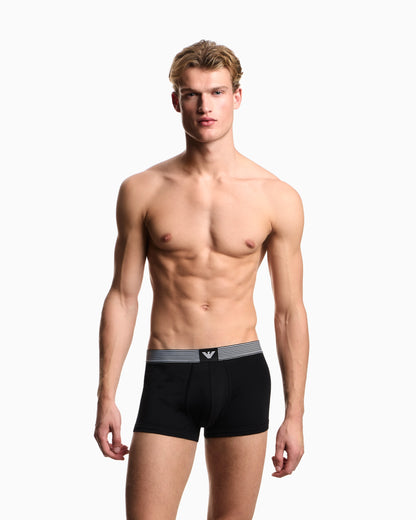 Two-pack of logo label organic jersey boxer briefs