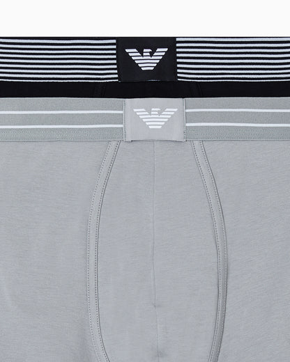 Two-pack of logo label organic jersey boxer briefs