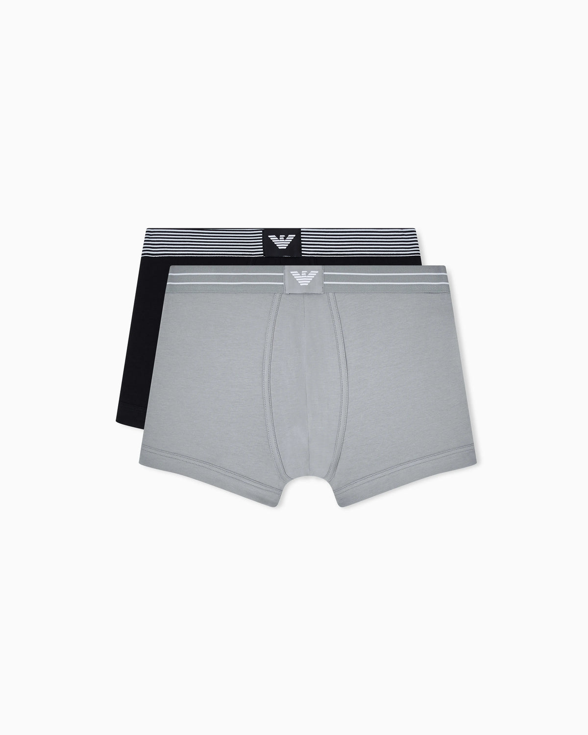 Two-pack of logo label organic jersey boxer briefs