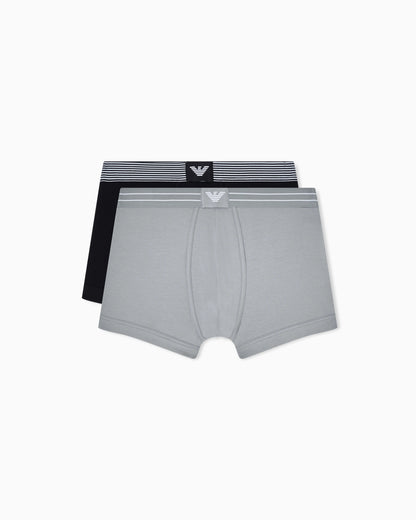 Two-pack of logo label organic jersey boxer briefs