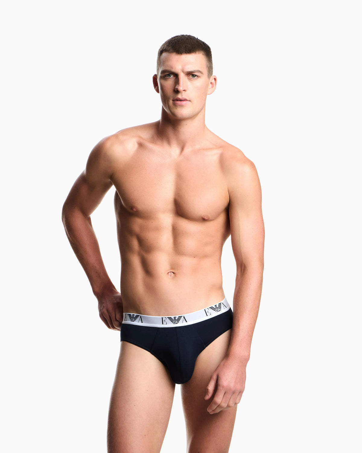 Stretch jersey briefs in a cotton 3-pack Essential
