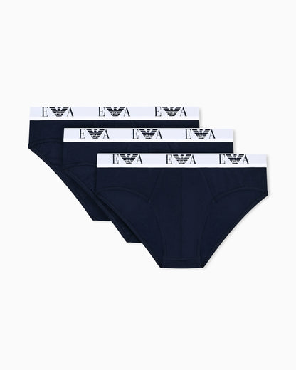 Stretch jersey briefs in a cotton 3-pack Essential