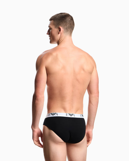 Stretch jersey briefs in a cotton 3-pack Essential