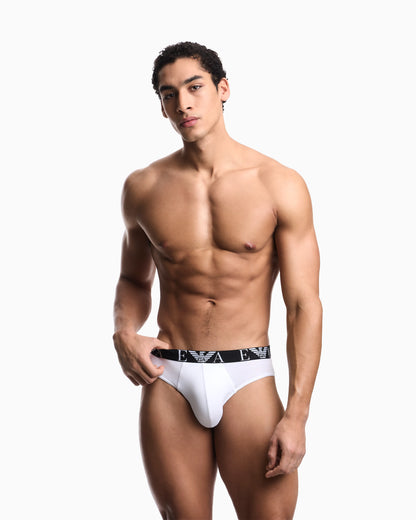 Three-pack of briefs with bold monogram logo