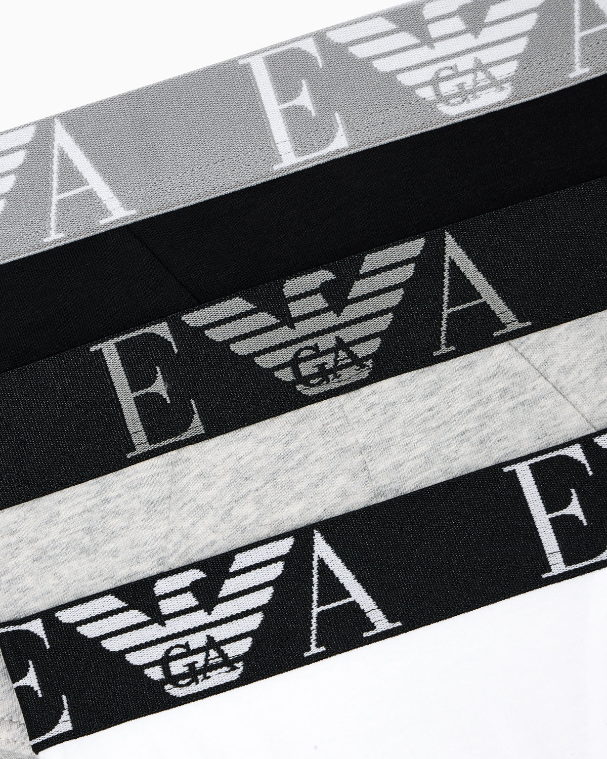 Three-pack of briefs with bold monogram logo