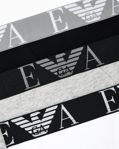 Three-pack of briefs with bold monogram logo
