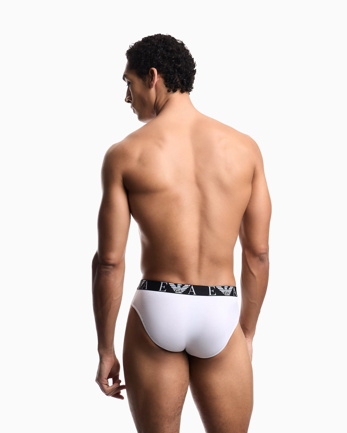 Three-pack of briefs with bold monogram logo