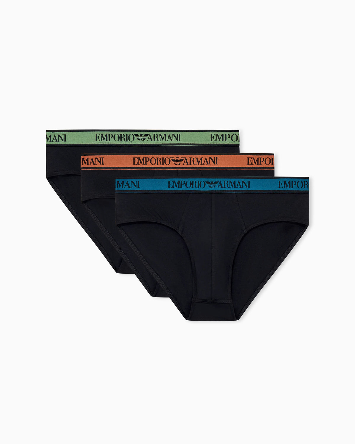 Three-pack of jersey briefs with an elastic logo waistband