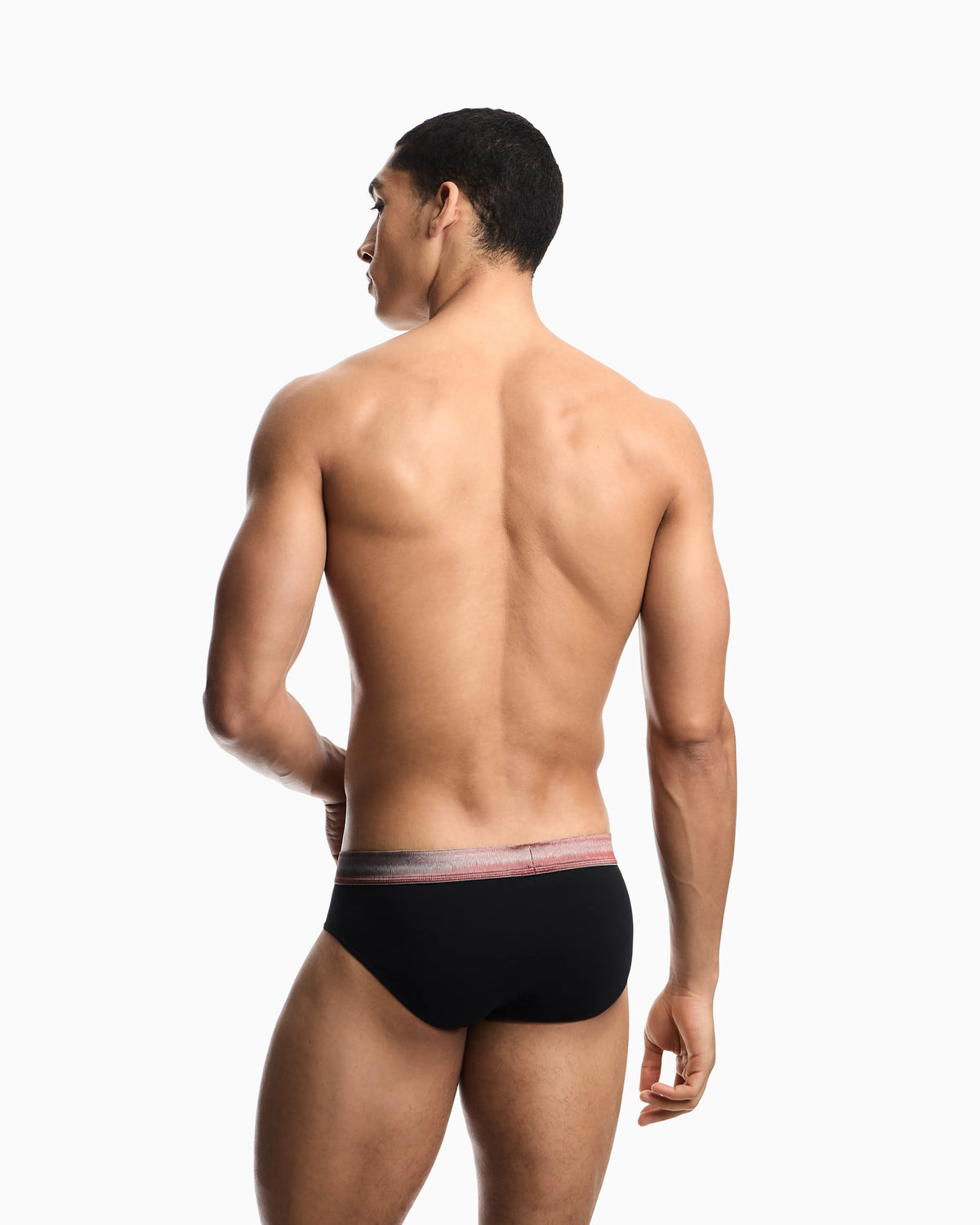Three-pack of cotton briefs with shiny logo waistband