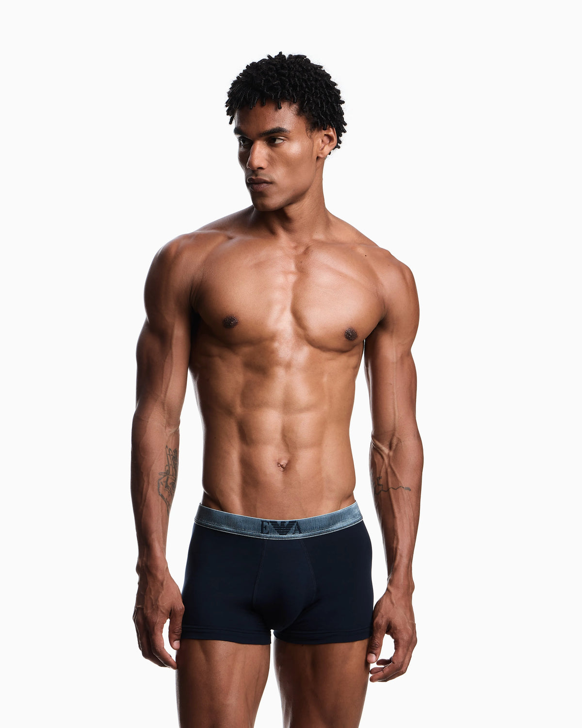 Three-pack of Shiny logoband organic jersey boxer briefs