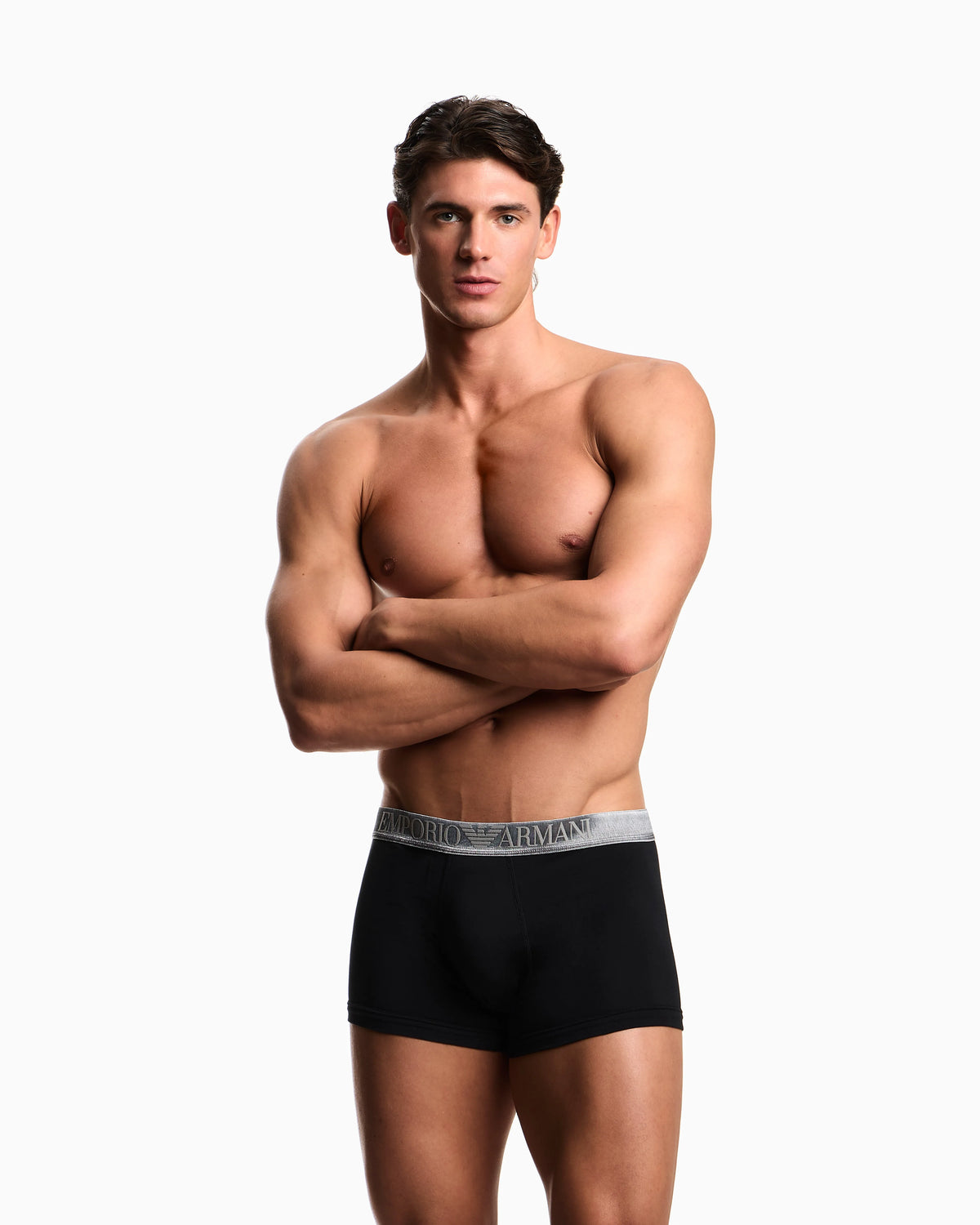 Three-pack of Shiny logoband organic jersey boxer briefs