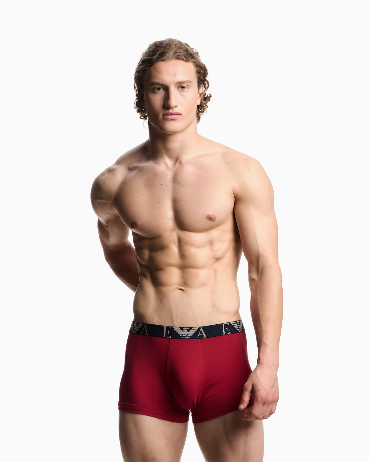 Three-pack of boxer briefs with bold monogram logo