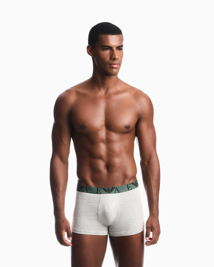 Regular fit 3-pack jersey trunks with a bold monogram
