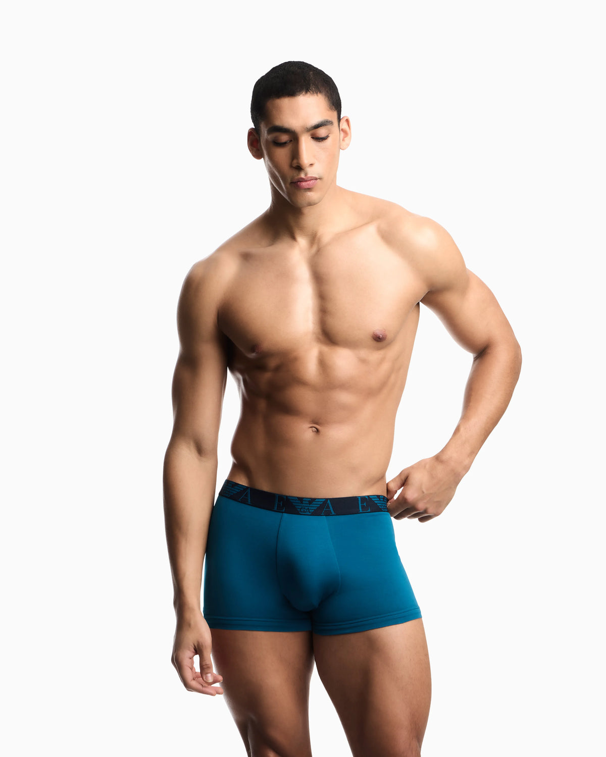 Regular fit 3-pack jersey trunks with a bold monogram