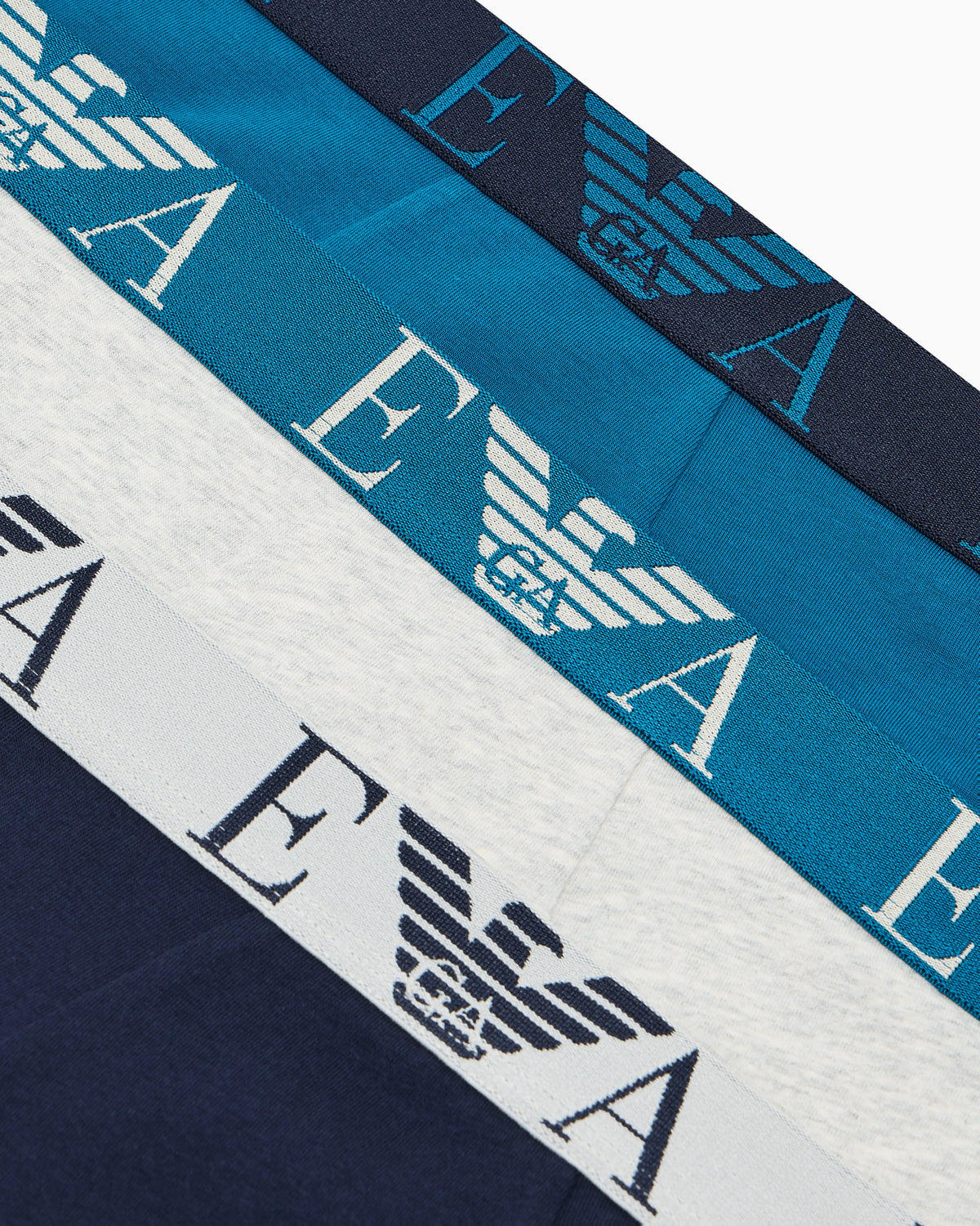 Regular fit 3-pack jersey trunks with a bold monogram