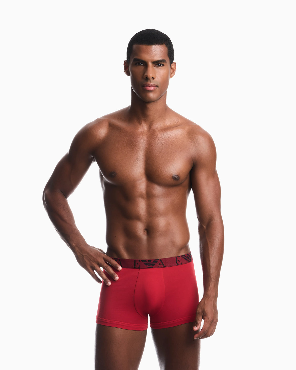 Regular fit 3-pack jersey trunks with a bold monogram