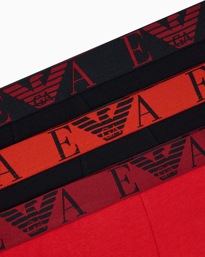 Regular fit 3-pack jersey trunks with a bold monogram