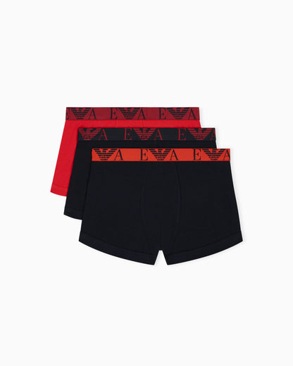 Regular fit 3-pack jersey trunks with a bold monogram