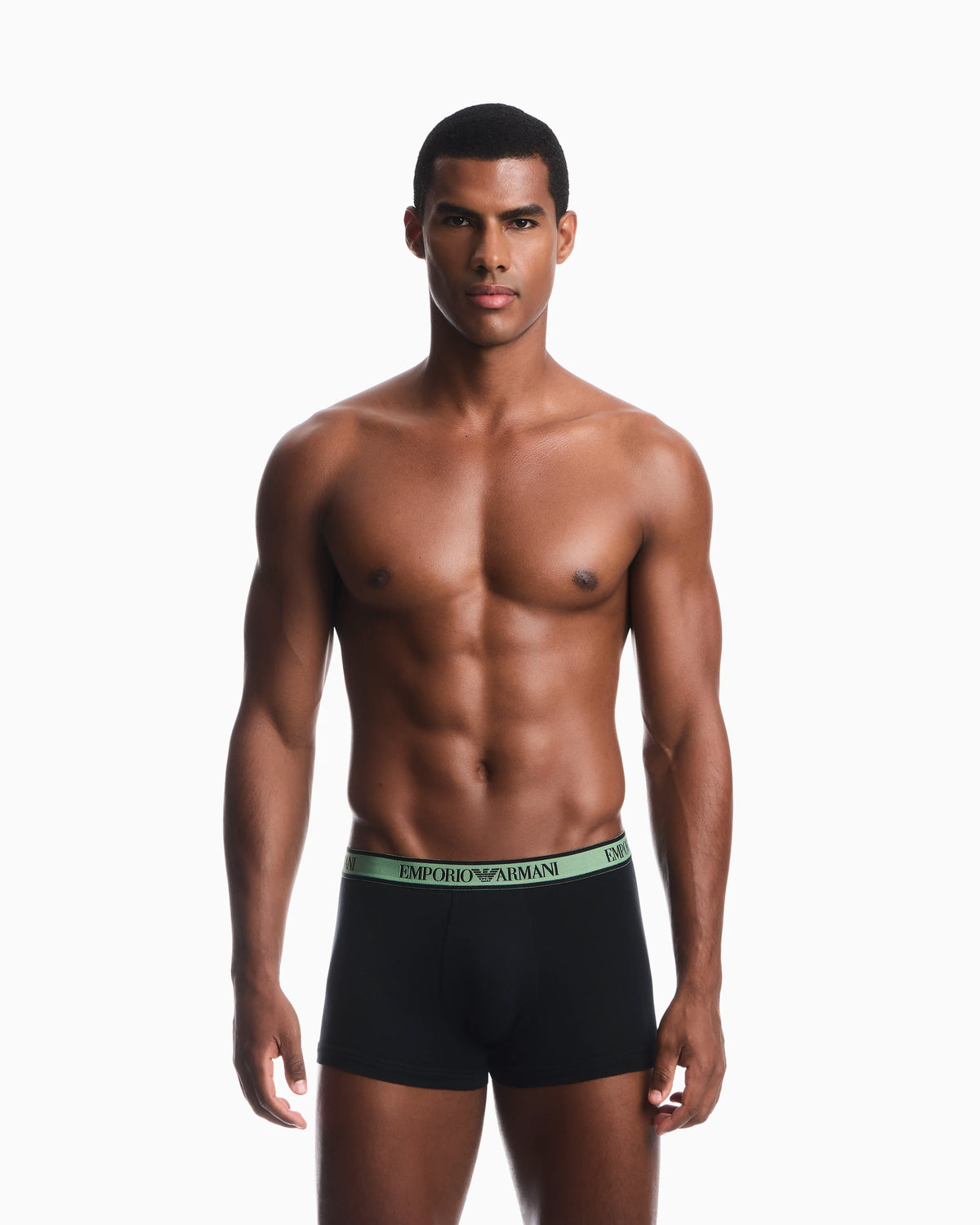 Three-pack of stretch cotton jersey trunks with logo band