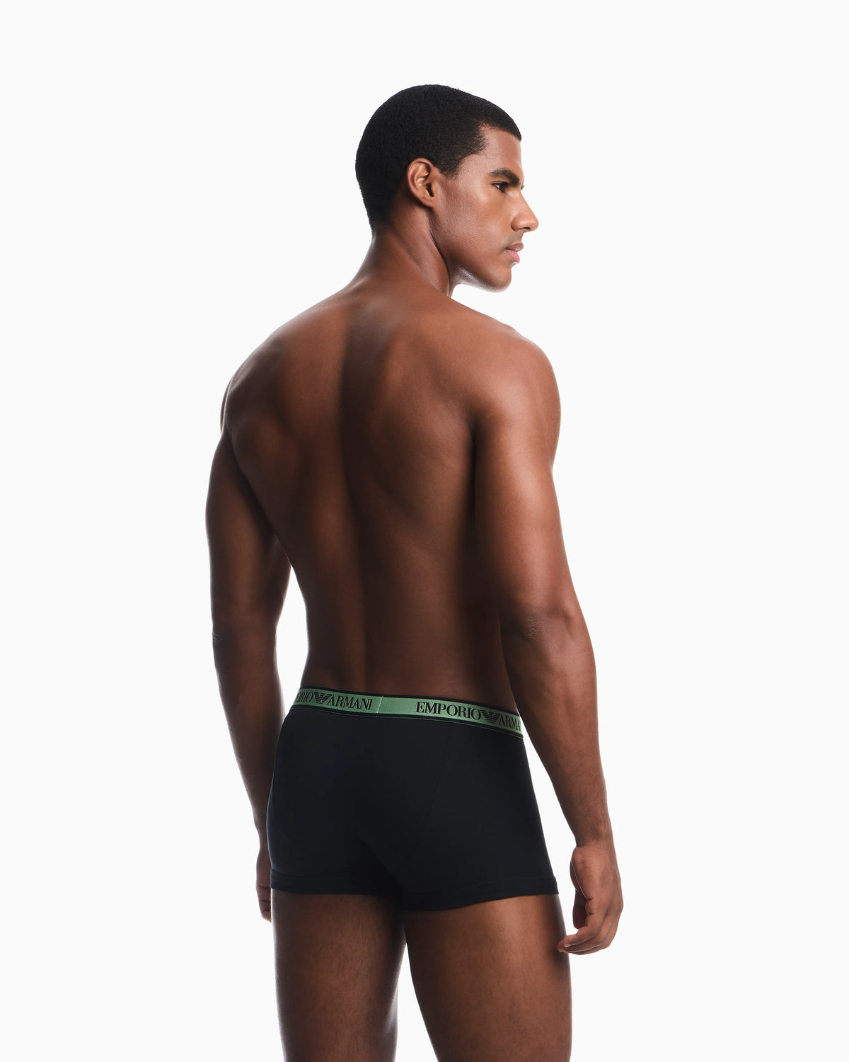 Three-pack of stretch cotton jersey trunks with logo band