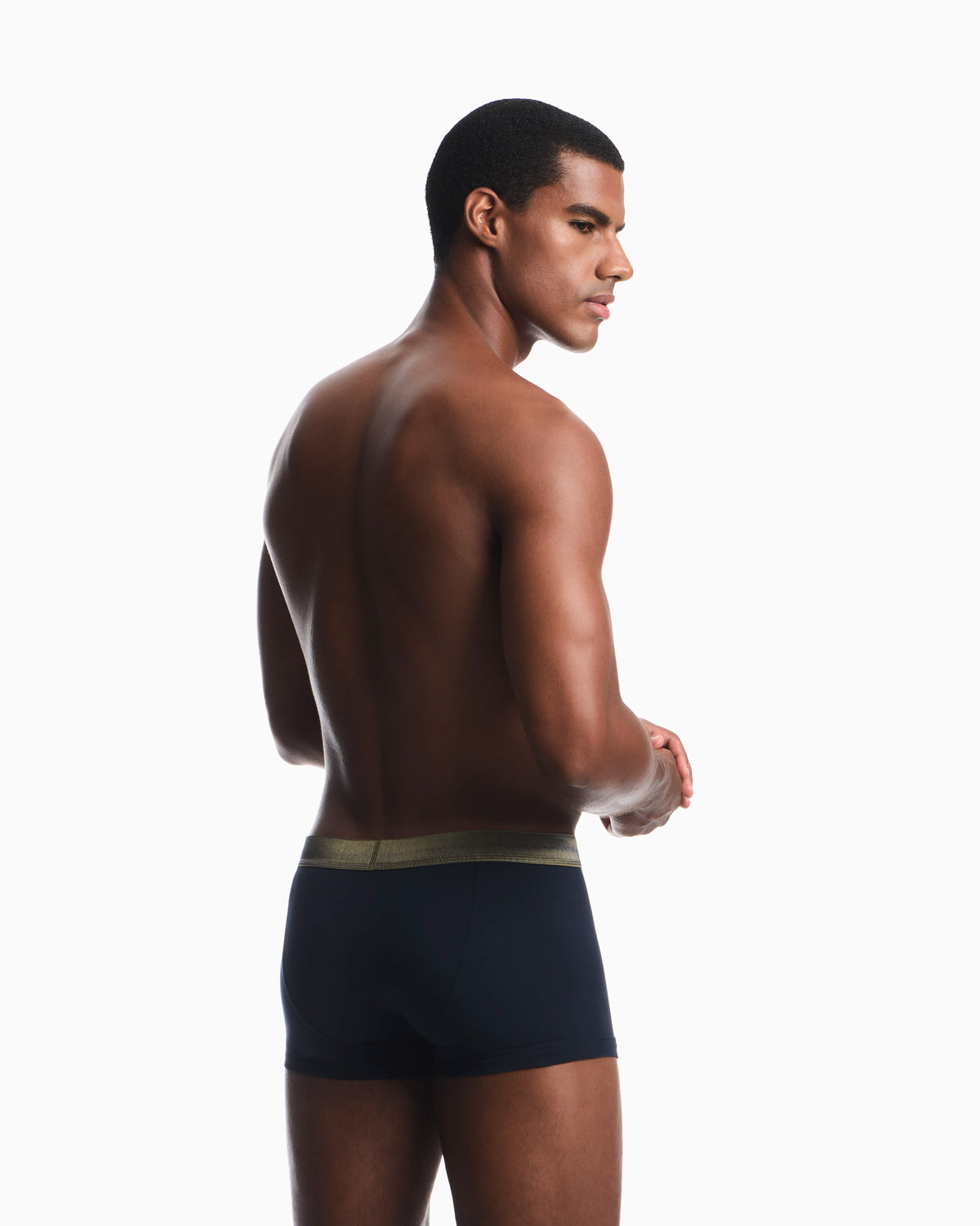 Three-pack of cotton jersey trunks with shiny logo waistband