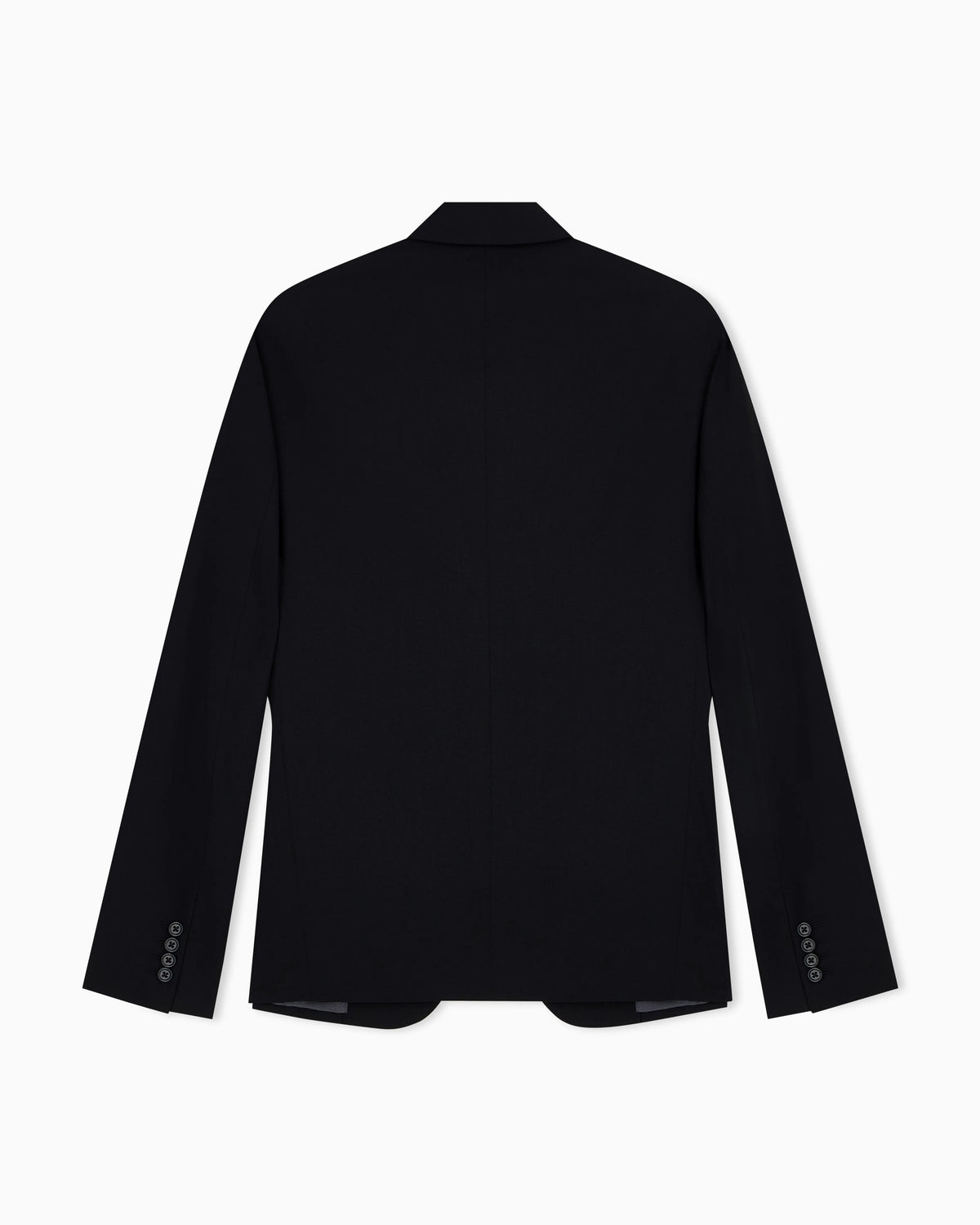 Single-breasted jacket in tropical light wool canvas with detachable inner panel