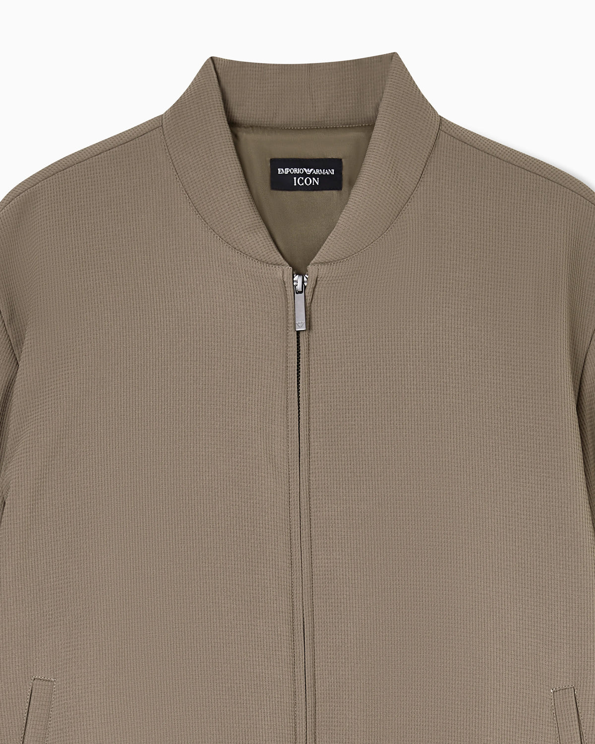 Icon 3D piqué-effect crêpe jersey blouson