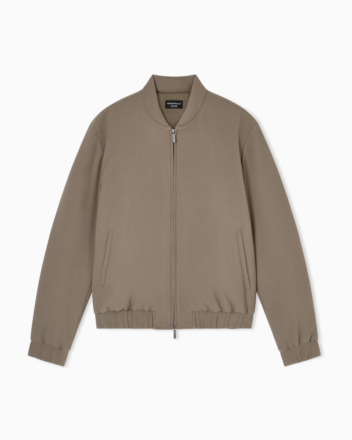 Icon 3D piqué-effect crêpe jersey blouson