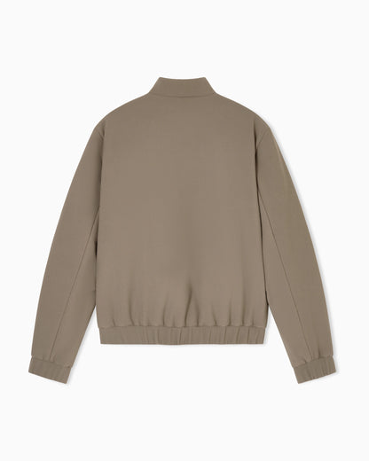 Icon 3D piqué-effect crêpe jersey blouson