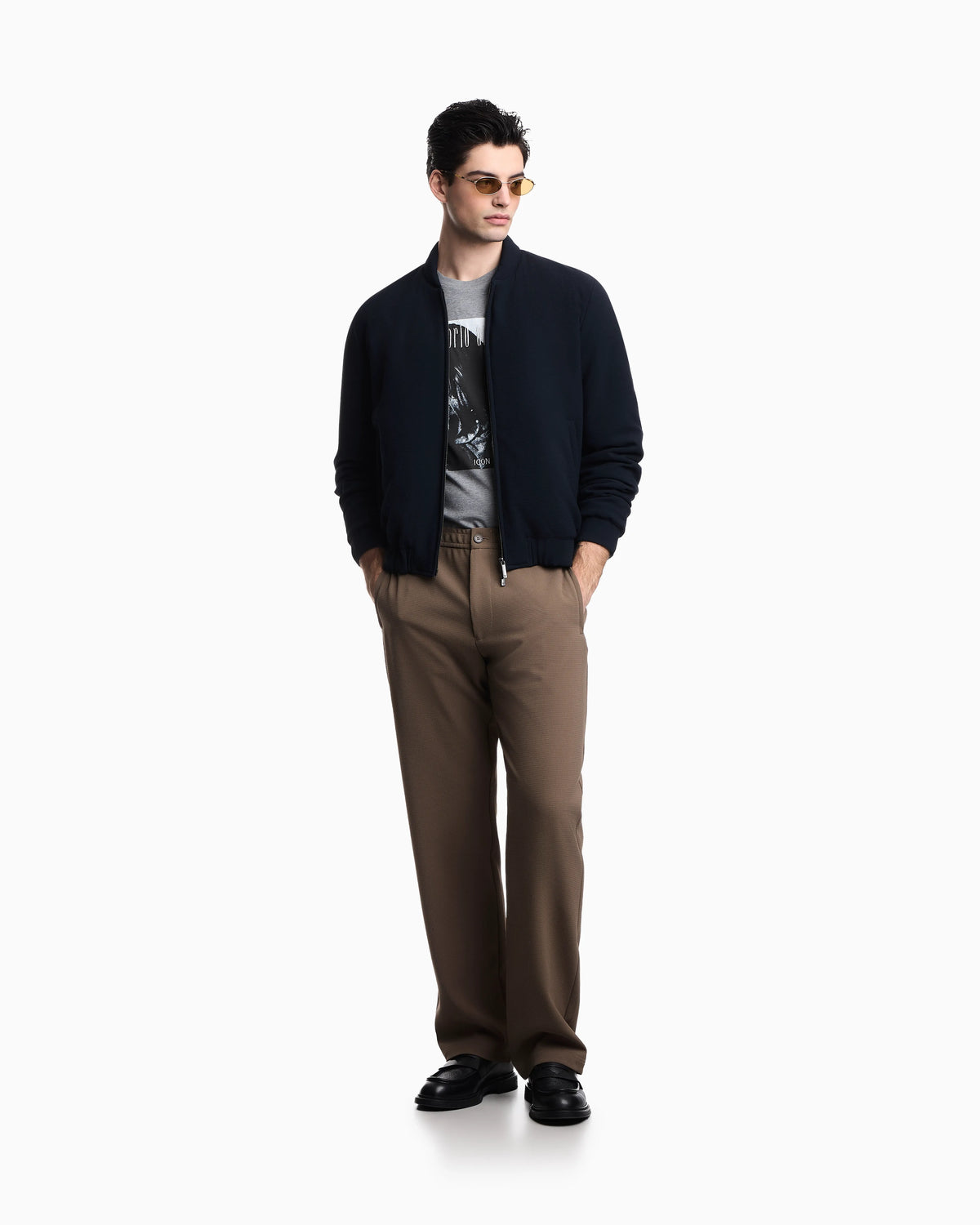 Icon 3D piqué-effect crêpe jersey blouson