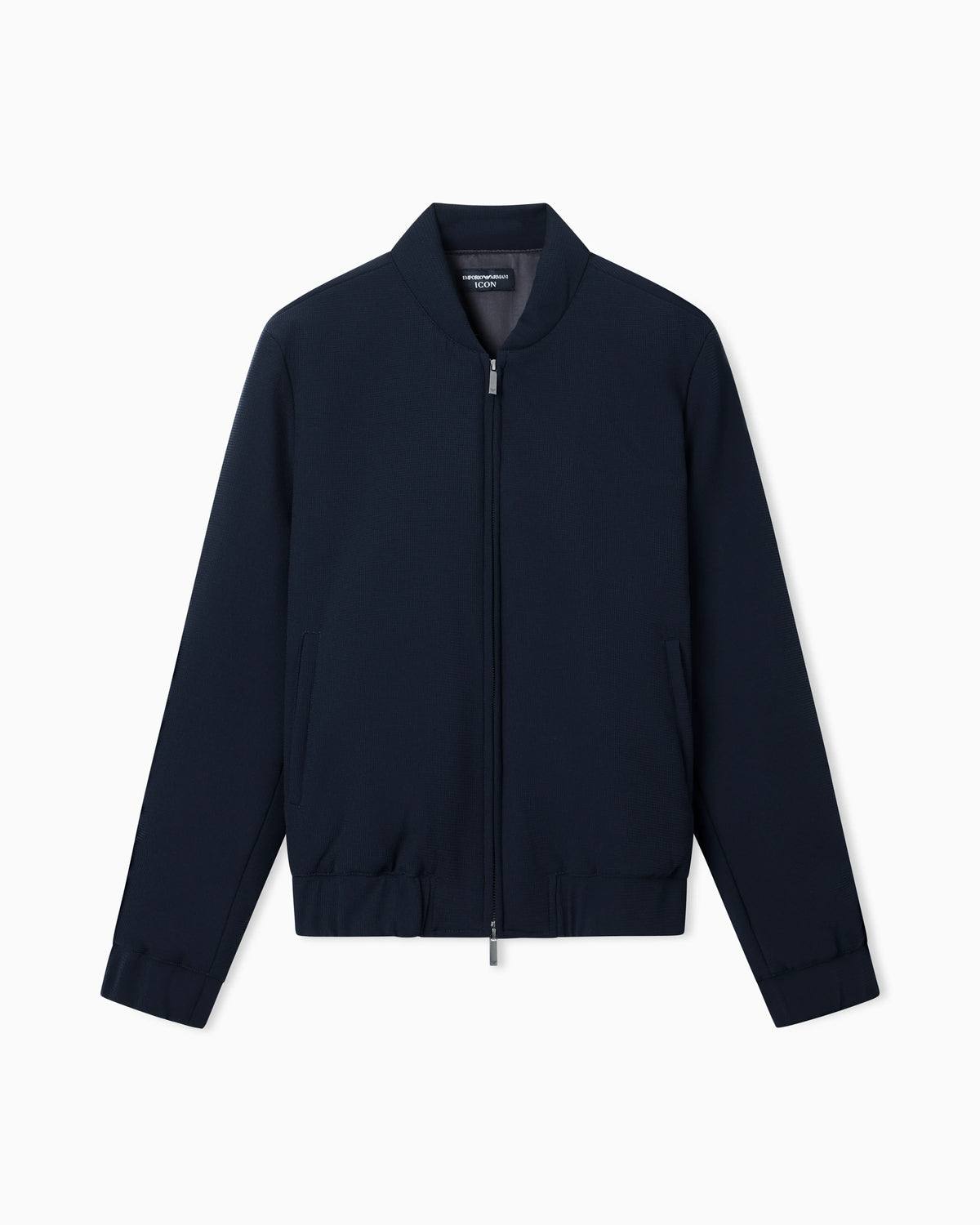 Icon 3D piqué-effect crêpe jersey blouson
