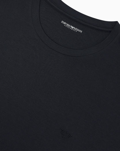 Long sleeve crew neck t-shirt in modal jersey with logo