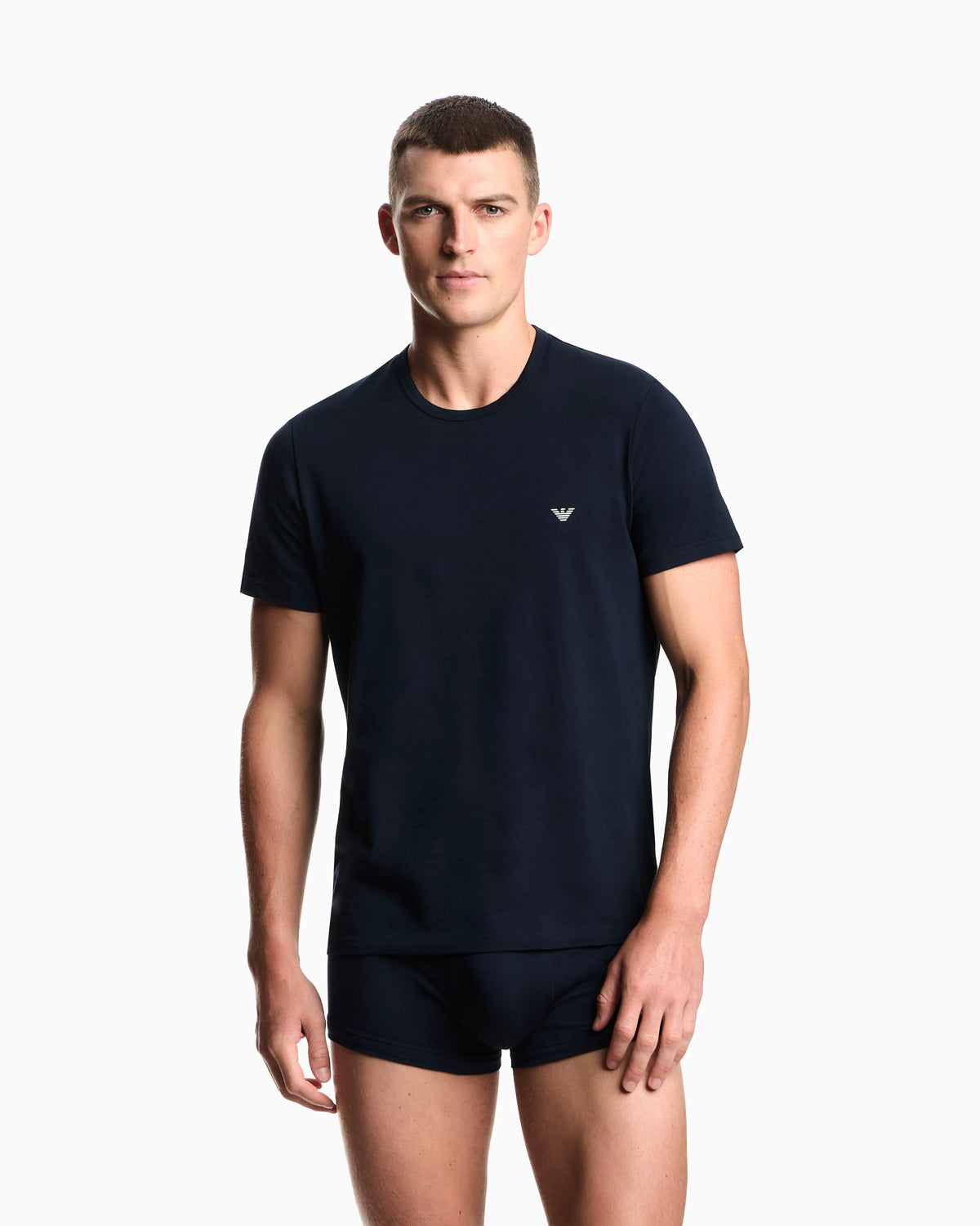 Short sleeve t-shirt 2-pack in stretch cotton Essential