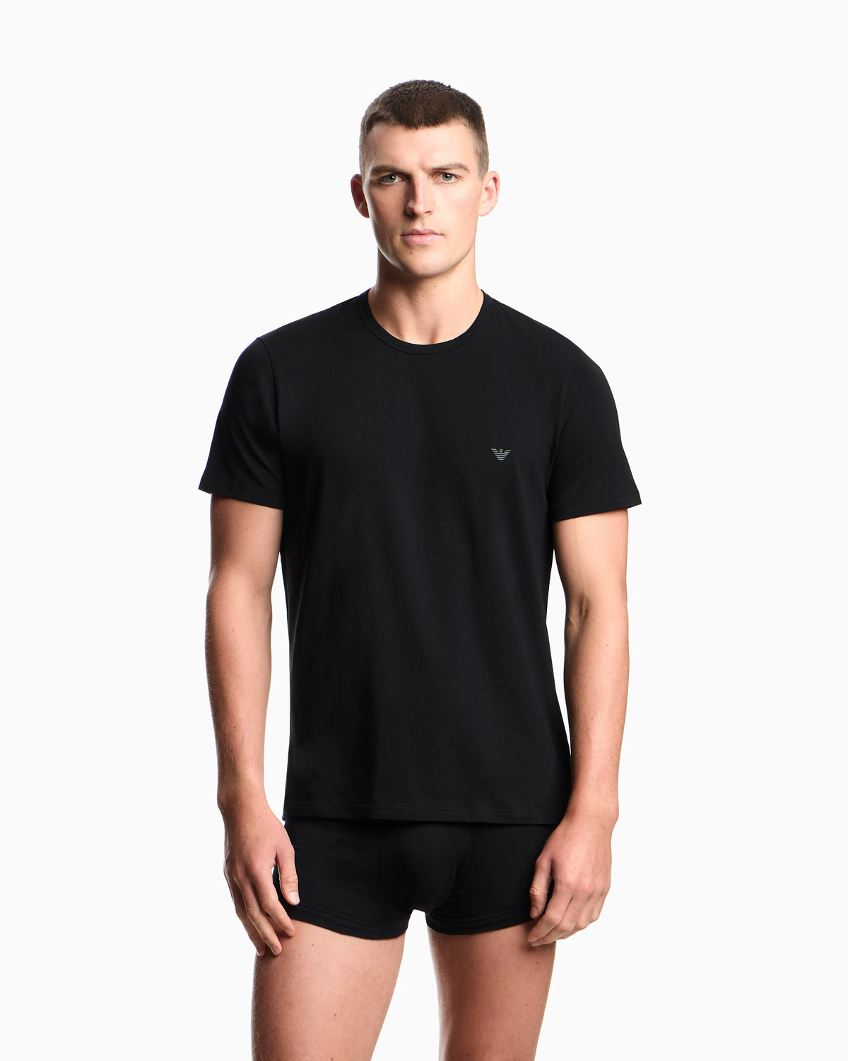 Short sleeve t-shirt 2-pack in stretch cotton Essential