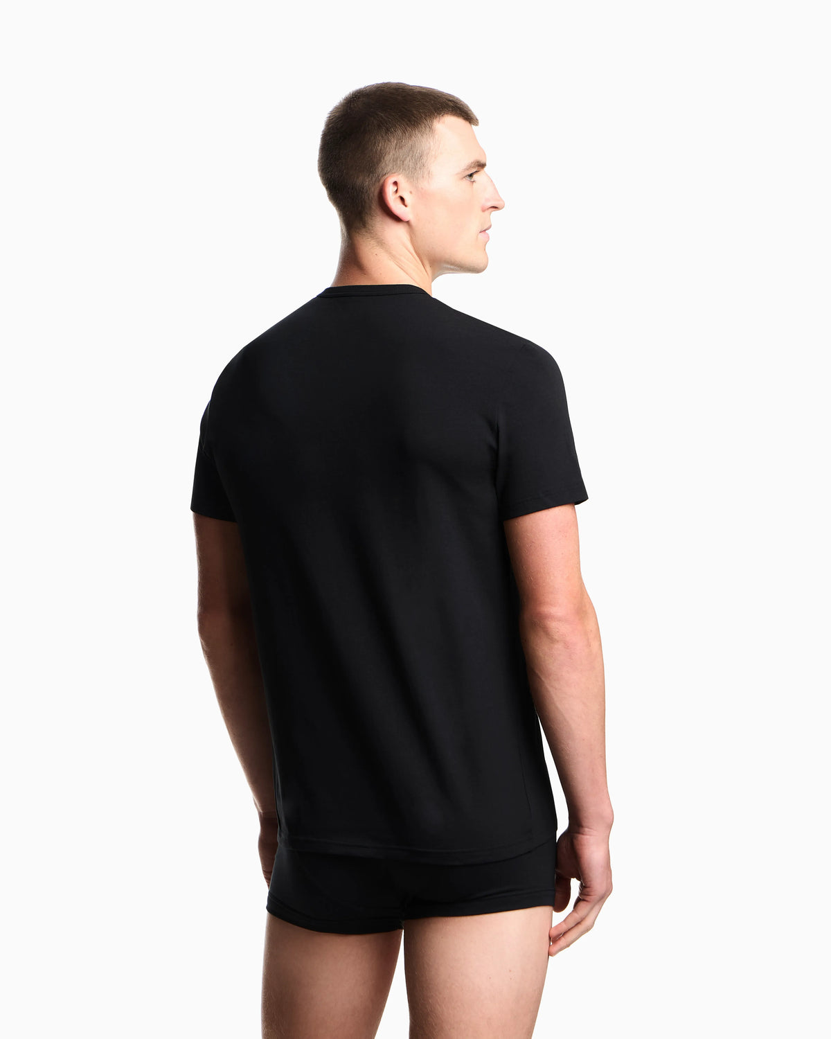 Short sleeve t-shirt 2-pack in stretch cotton Essential