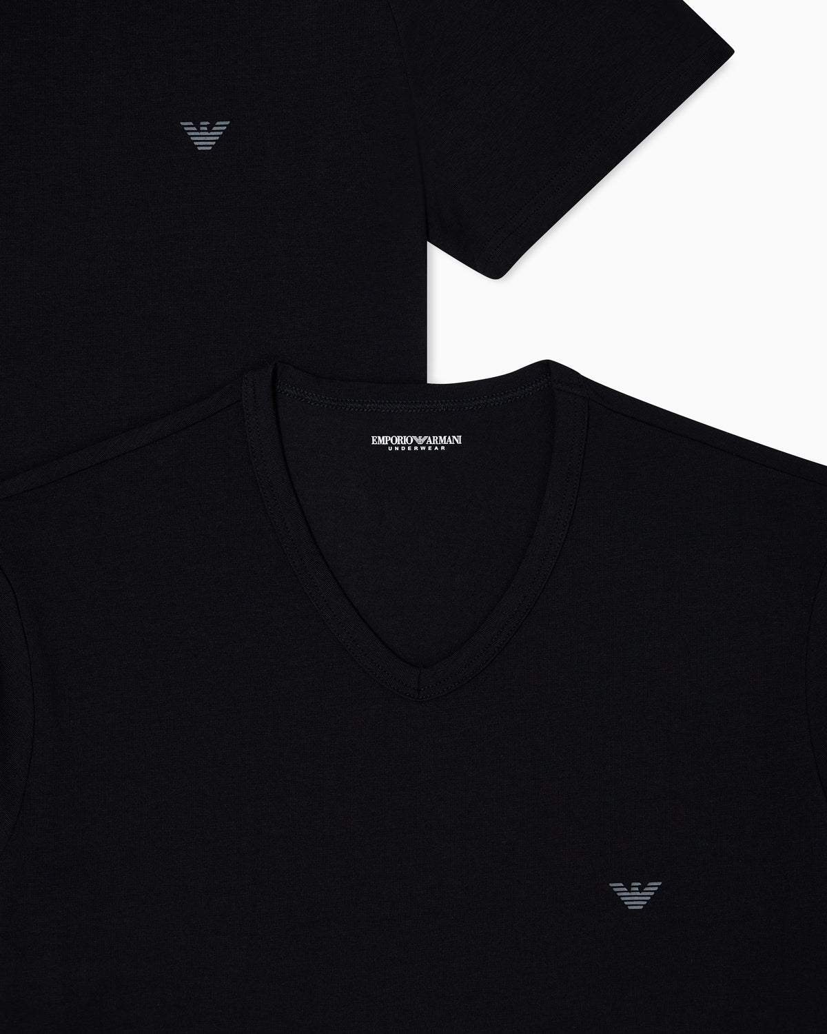 Two-pack of stretch jersey loungewear V-neck T-shirts