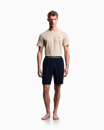 Endurance jersey pyjamas with Bermuda shorts