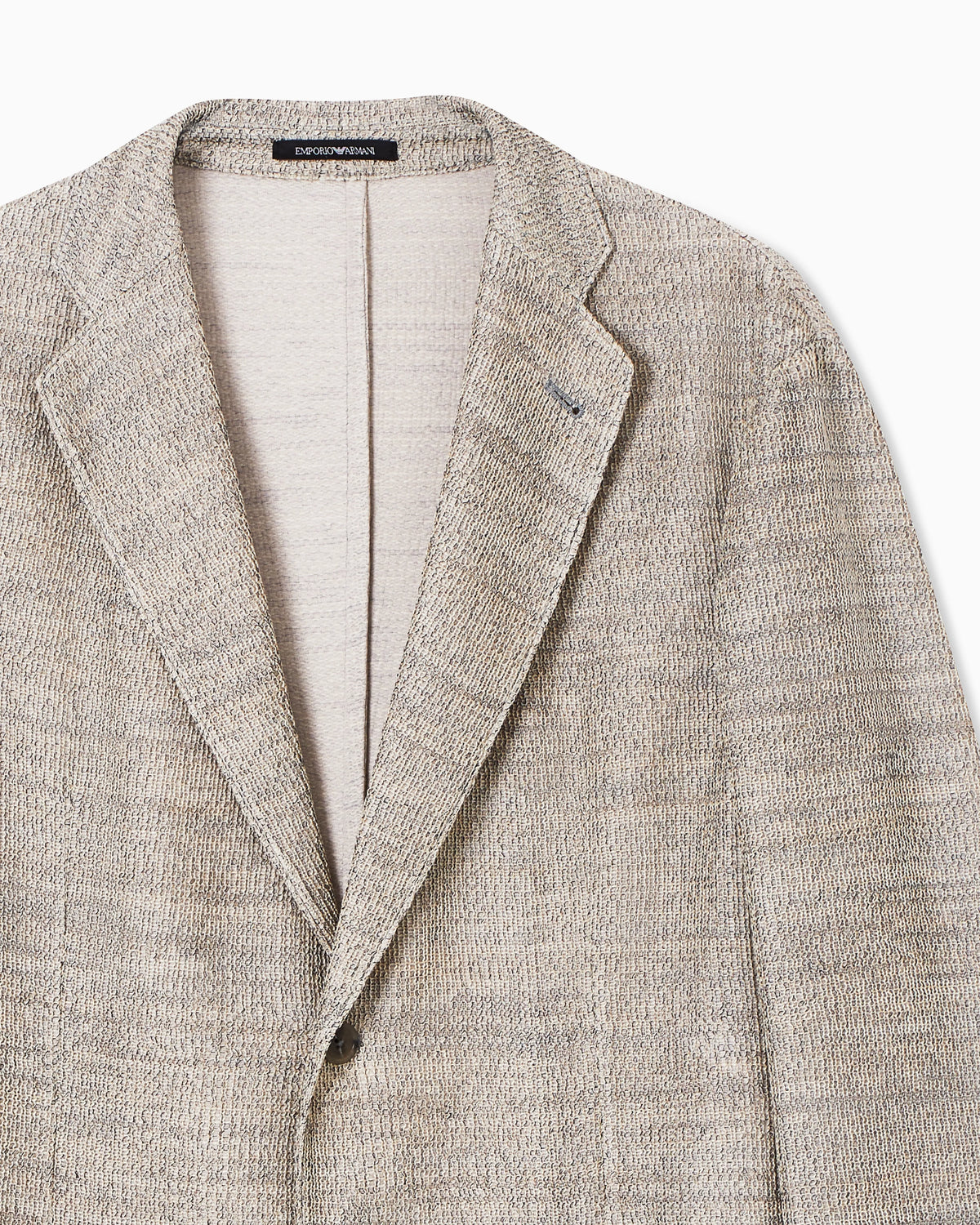 Icon 3D-effect knit single-breasted jacket