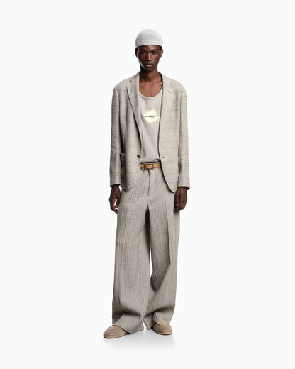 Icon 3D-effect knit single-breasted jacket