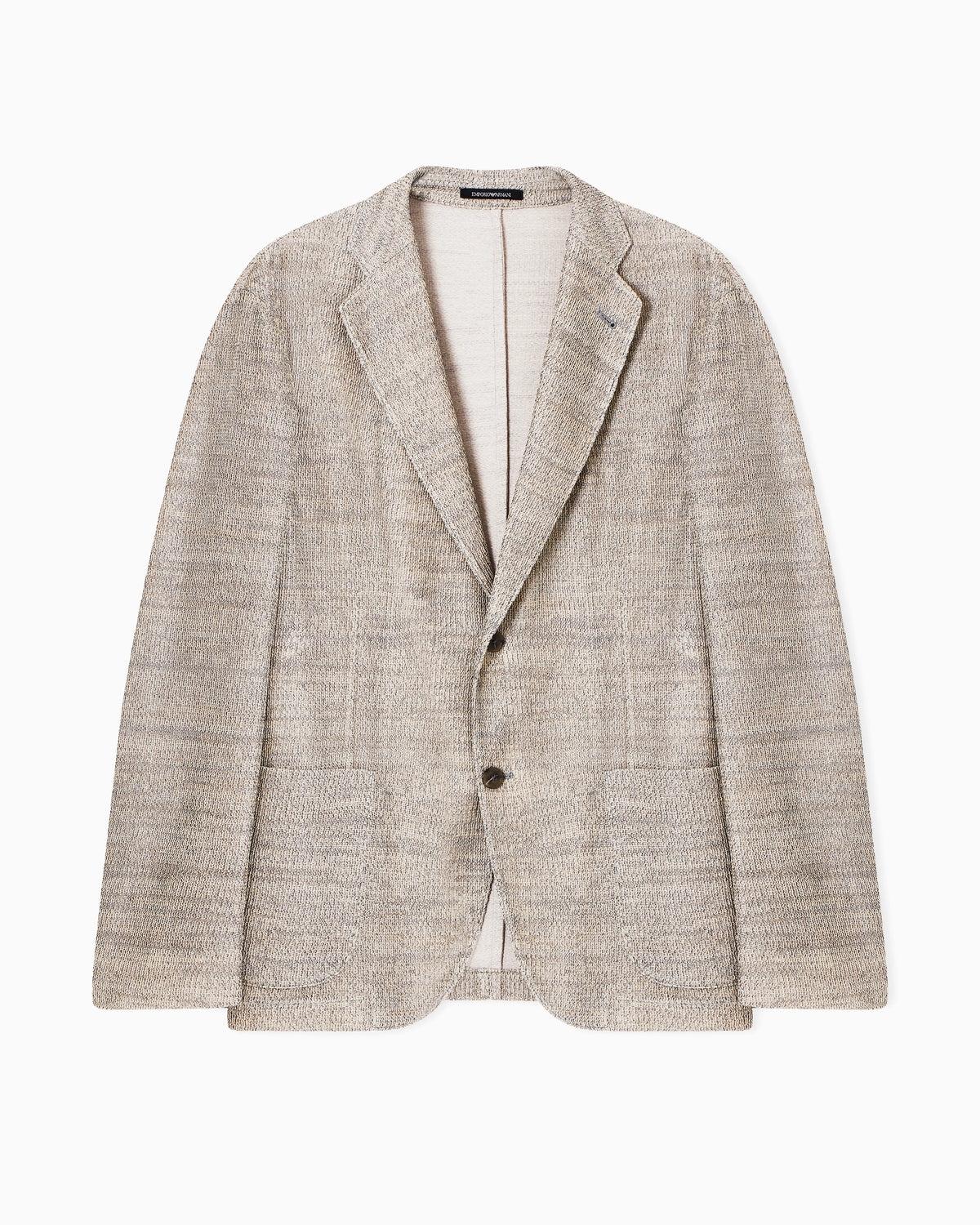 Icon 3D-effect knit single-breasted jacket