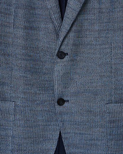Icon 3D-effect knit single-breasted jacket