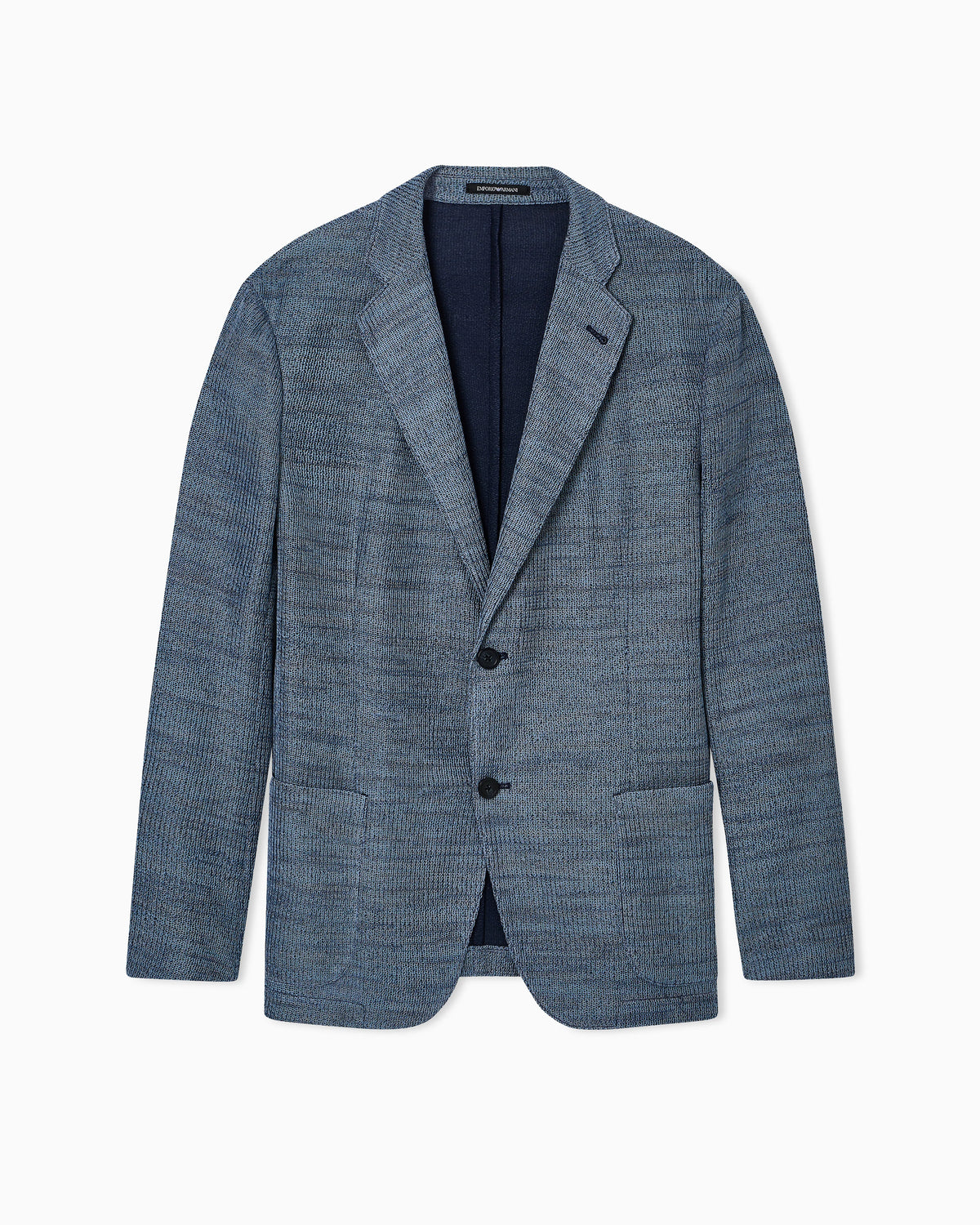 Icon 3D-effect knit single-breasted jacket