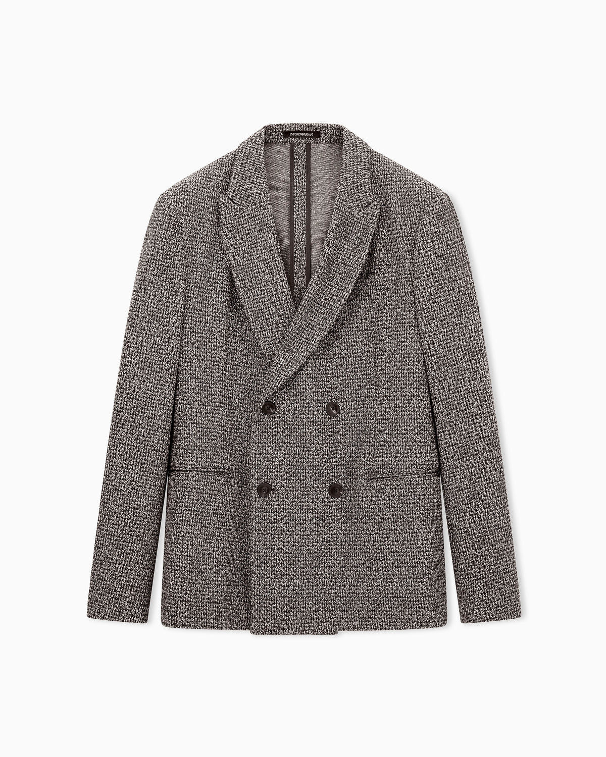 Blazer in a textured cotton mouliné jersey with pockets